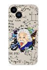 iPhone 13 Einstein In Formula Desenli Kamera Korumalı Premium Silikonlu Telefon Kılıfı