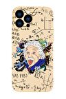 iPhone 13 Pro Einstein In Formula Desenli Kamera Korumalı Premium Silikonlu Telefon Kılıfı