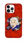 iPhone 14 Pro Max Einstein In Formula Desenli Premium Silikonlu Telefon Kılıfı