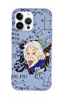 iPhone 14 Pro Max Einstein In Formula Desenli Premium Silikonlu Telefon Kılıfı