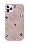 iPhone 11 Pro Uyumlu Evil Eye Desenli Premium Silikonlu Telefon Kılıfı