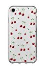 iPhone 7 Uyumlu Kiraz Premium Şeffaf Silikon Kılıf 