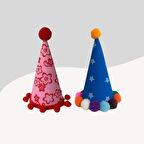 Kediler ve Küçük Irk Köpekler İçin 2Li Parti Şapkası PS41 (El Yapımı)