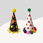 Kediler ve Küçük Irk Köpekler İçin 2Li Parti Şapkası PS51 (El Yapımı)