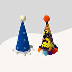 Kediler ve Küçük Irk Köpekler İçin 2Li Parti Şapkası PS79 (El Yapımı)