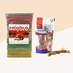 100Lü Renkli Munchy Köpek Ödülü + Dana Kelle Derisi 100Gr