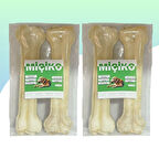 22Cm Sütlü Press Ödül Çiğneme Kemiği 2 x 2Li Paket (4 Adet)