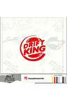 Drift King İçin Uyumlu Aksesuar Oto Cam Sticker Kırmızı 20 Cm