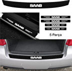 Saab 900 İçin Uyumlu Aksesuar Oto Bağaj Ve Kapı Eşiği Sticker Set Karbon