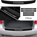Volkswagen Eos İçin Uyumlu Aksesuar Oto Bağaj Ve Kapı Eşiği Sticker Set Karbon