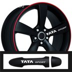 Tata Manza İçin Uyumlu Aksesuar Oto Kapı Kolu/Jant Sticker 10 Adet 10*1,5 Cm