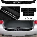 Alfa Romeo 164 İçin Uyumlu Aksesuar Oto Bağaj Ve Kapı Eşiği Sticker Set Karbon