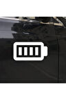 Pil Tasarım Su Geçirmez Çıkarılabilir Oto Sticker 19*10 Cm