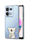 Xiaomi Redmi Note 13 Pro 4G Uyumlu Koala Desenli Premium Silikonlu Şeffaf Telefon Kılıfı