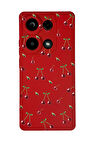 Xiaomi Redmi Note 13 Pro 4G Uyumlu Kiraz Desenli Premium Silikonlu Lansman Telefon Kılıfı