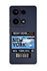 Xiaomi Redmi Note 13 Pro 4G Uyumlu New York Ticket Desenli Premium Silikonlu Lansman Telefon Kılıfı