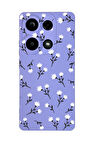 Xiaomi Redmi Note 13 Pro 4G Uyumlu Beyaz Çiçekler Desenli Premium Silikonlu Lansman Telefon Kılıfı
