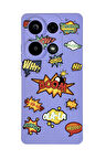 Xiaomi Redmi Note 13 Pro 4G Uyumlu Stickers Desenli Premium Silikonlu Lansman Telefon Kılıfı