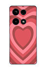 Xiaomi Redmi Note 13 Pro 4G Uyumlu Kırmızı Kalpler Desenli Premium Silikonlu Lansman Telefon Kılıfı