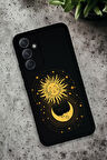 Samsung Galaxy A54 Uyumlu Moon and Sun Desenli Premium Silikonlu Lansman Telefon Kılıfı