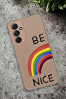 Samsung Galaxy A54 Uyumlu Be Nice Desenli Premium Silikonlu Lansman Telefon Kılıfı