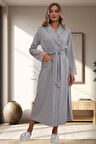 Mecit 1543 Gri Büyük Beden Kadın Sabahlık