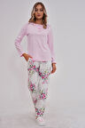 Mecit 6121 Fuşya Tüylü Kadın Pijama Takımı
