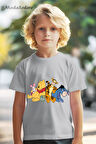 HAYVAN FİGÜRLÜ WINNIE FRIENDS BASKILI OVERSIZE TİŞÖRT