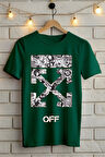 OFF Baskılı Unisex Oversize Tişört Battal Boy