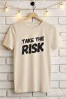 Take The Risk Baskılı Unisex Oversize Tişört
