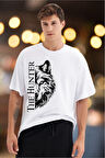 THE HUNTER Baskılı Unisex Oversize Tişört