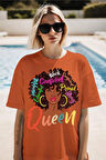 Queen Baskılı Unisex Oversize Tişört