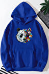 Panda Baskılı Kapüşonlu Sweatshirt