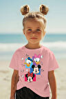 DISNEY & CARTOONS BASKILI BİSİKLET YAKA KISA KOLLU ÇOCUK TİŞÖRT