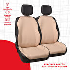 Bej Noktalı Jakar Dokuma