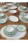 Kosova Yemek Takımı 33 Parça 6 Kişilik Green Rosabella