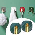 2li Yapışkanlı Retro Askılık Dolap Kapak Kulpu Yeşil