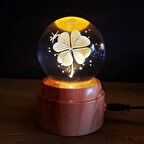 MDB Yonca Tasarımlı USB Dönen Cam Küre