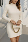MDB Kadın Uzun Kollu Peluş Mini Boy Elbise
