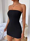Kadın Straplez Mini Elbise