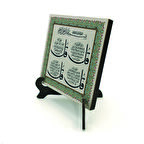 4 Kul (Kafirun, İhlas, Felak ve Nas) SureleriYazılı MDF Masaüstlük