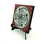 4 Kul (Kafirun, İhlas, Felak ve Nas) SureleriYazılı MDF Masaüstlük