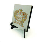 Bizans Stili Noel Tebriği Baskılı MDF Masaüstlük