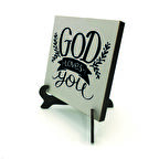 “Tanrı seni seviyor”Baskılı MDF Masaüstlük