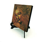 Kadın Başı Eskizi (Leonardo Da Vinci, 1508)Baskılı MDF Masaüstlük