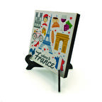 Fransa SembolleriBaskılı MDF Masaüstlük