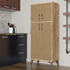 Büyük Boy Çok Amaçlı Dolap Çam Hazeran Kapaklı - MDL0104