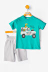 Şortlu Erkek Çocuk Takım Erkek Bebek Giyim Erkek Bebek alt ust Takım Erkek Bebek Takım İkili 