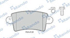 Mando MBF015027 Arka Fren Balatası Master II Movano 1.9 2.5D 2.8DTI Tüm Modeller (01) 4403467