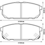 Mando MPK21 Fren Balata Takımı Arka (Disk) Sorento CRDI 2002- 48413091A1